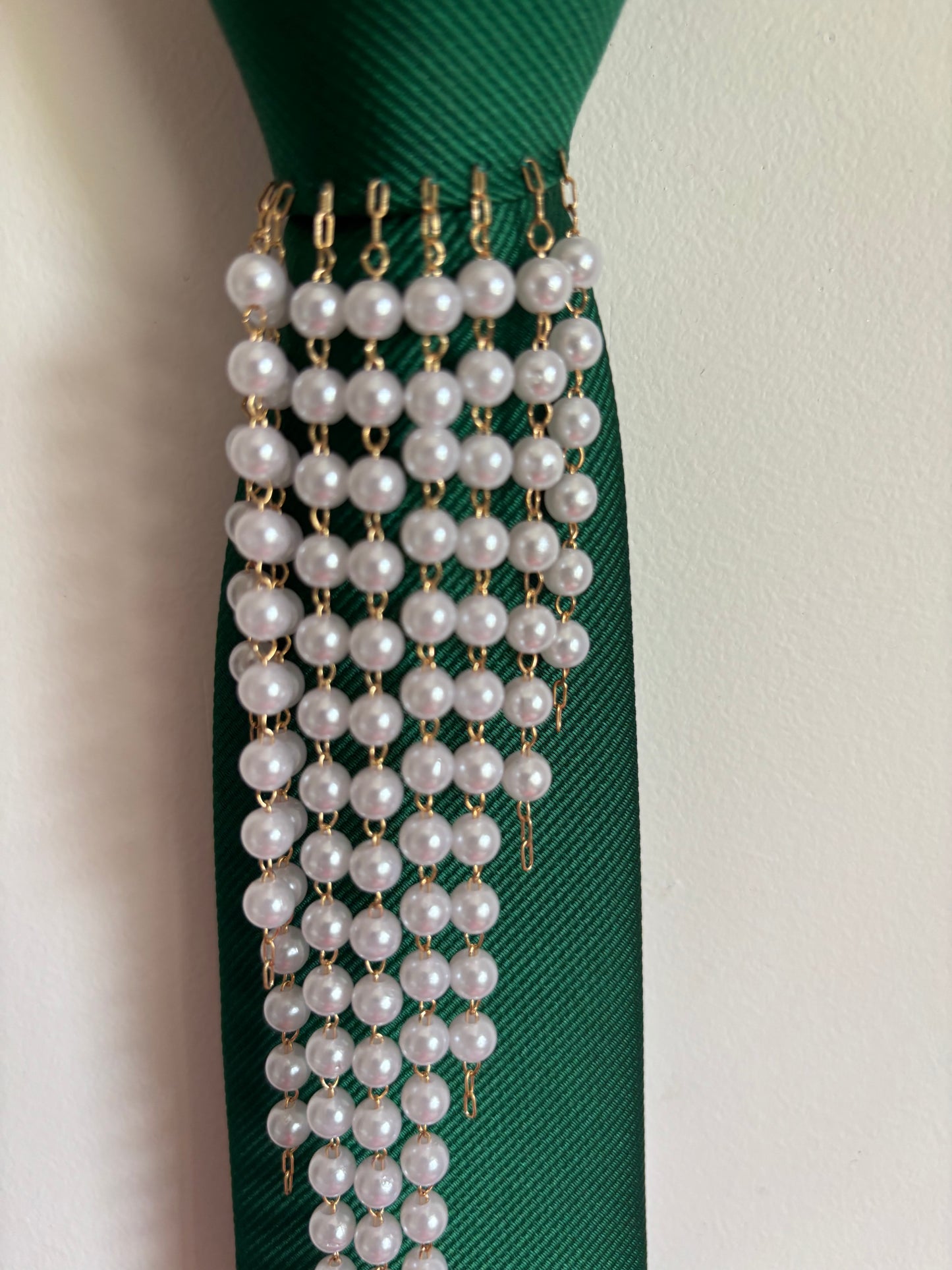 Cravate bijou verte
