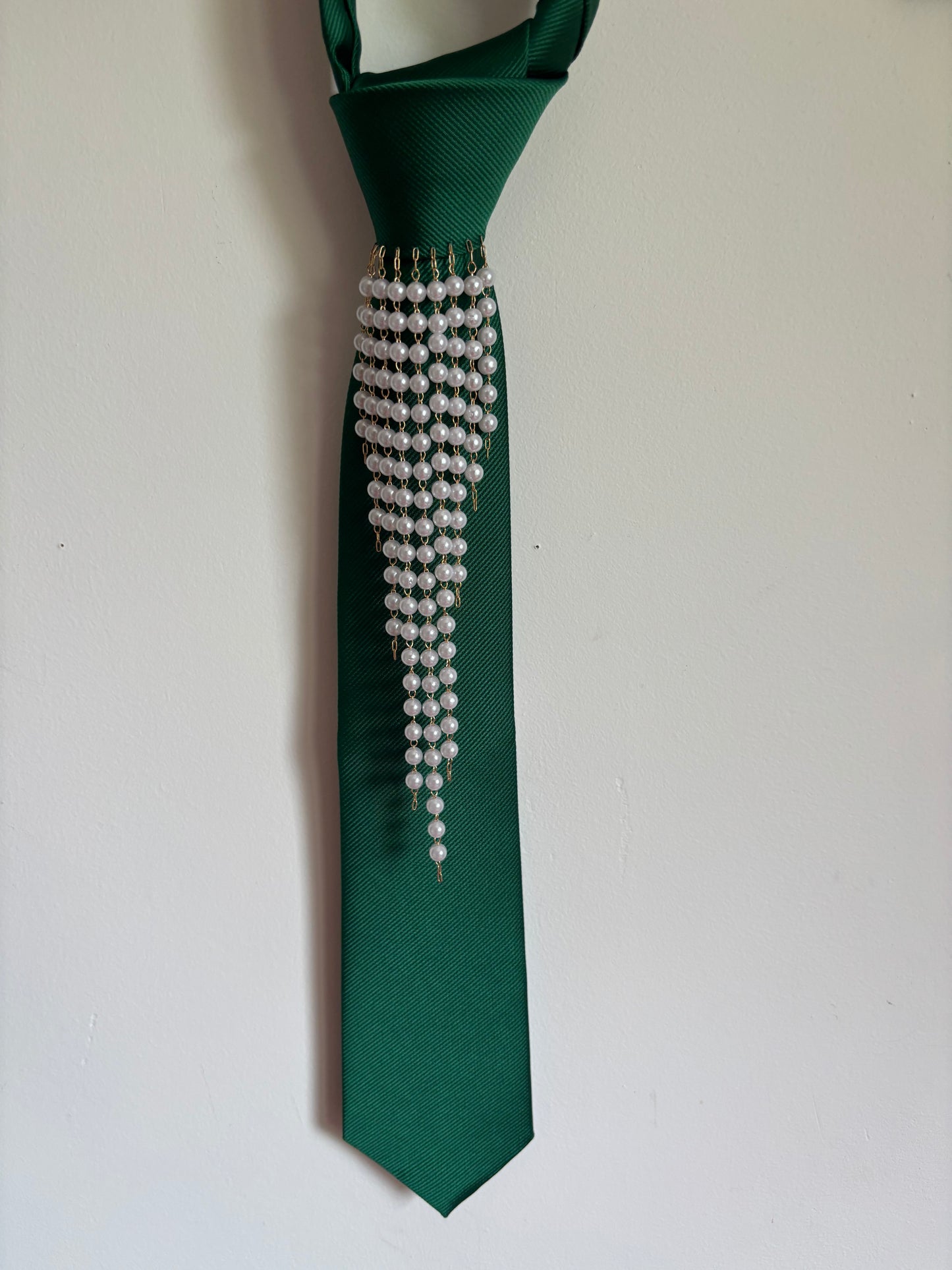 Cravate bijou verte