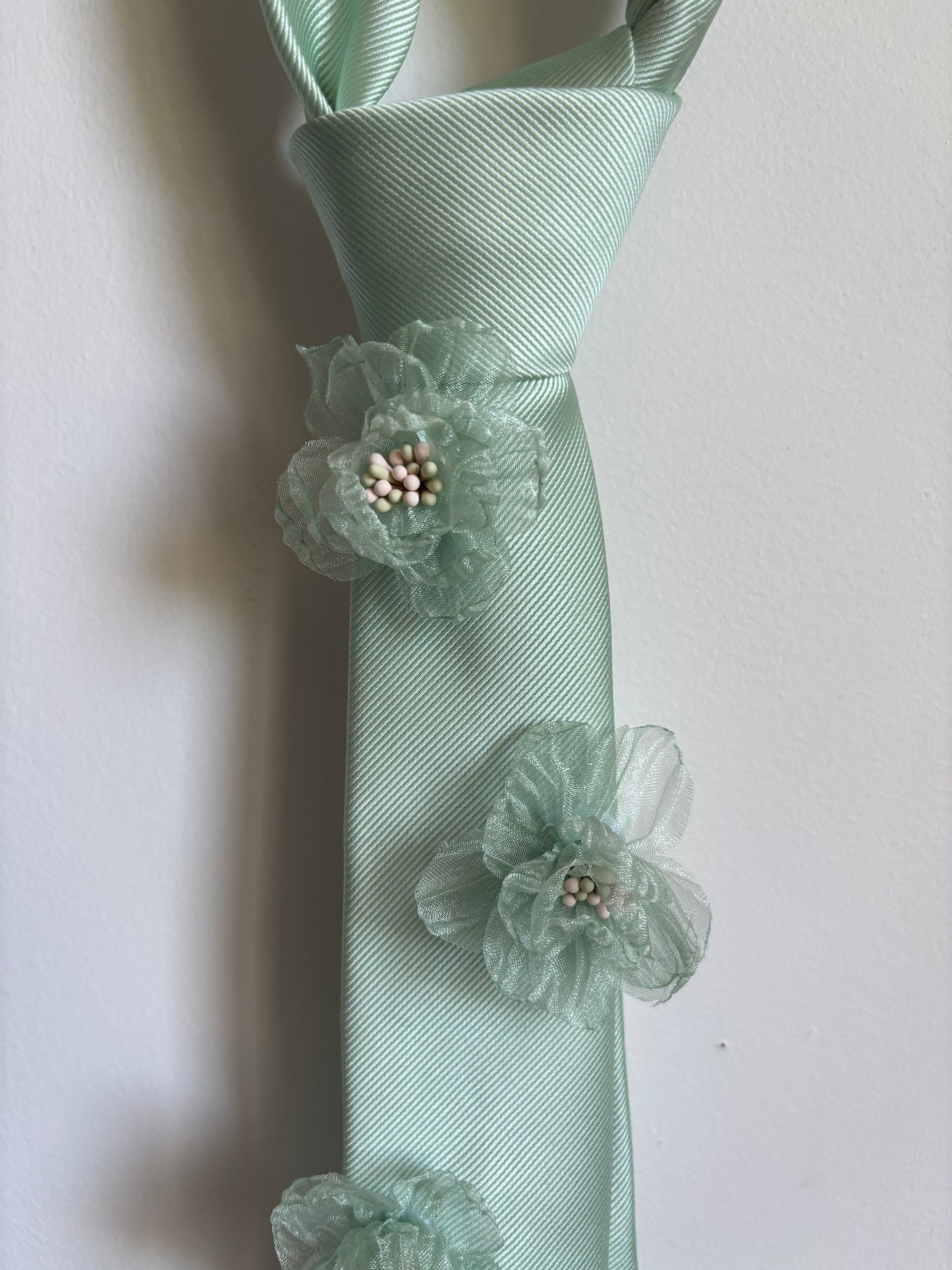 Cravate “Jardin de Menthe”