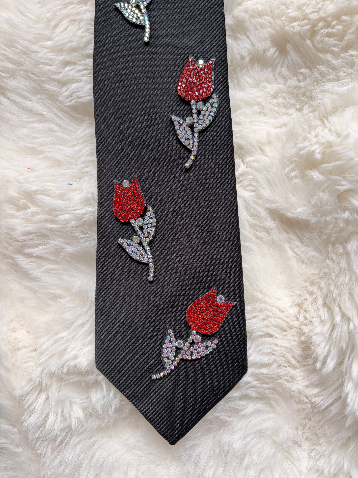 Cravate rose rouge