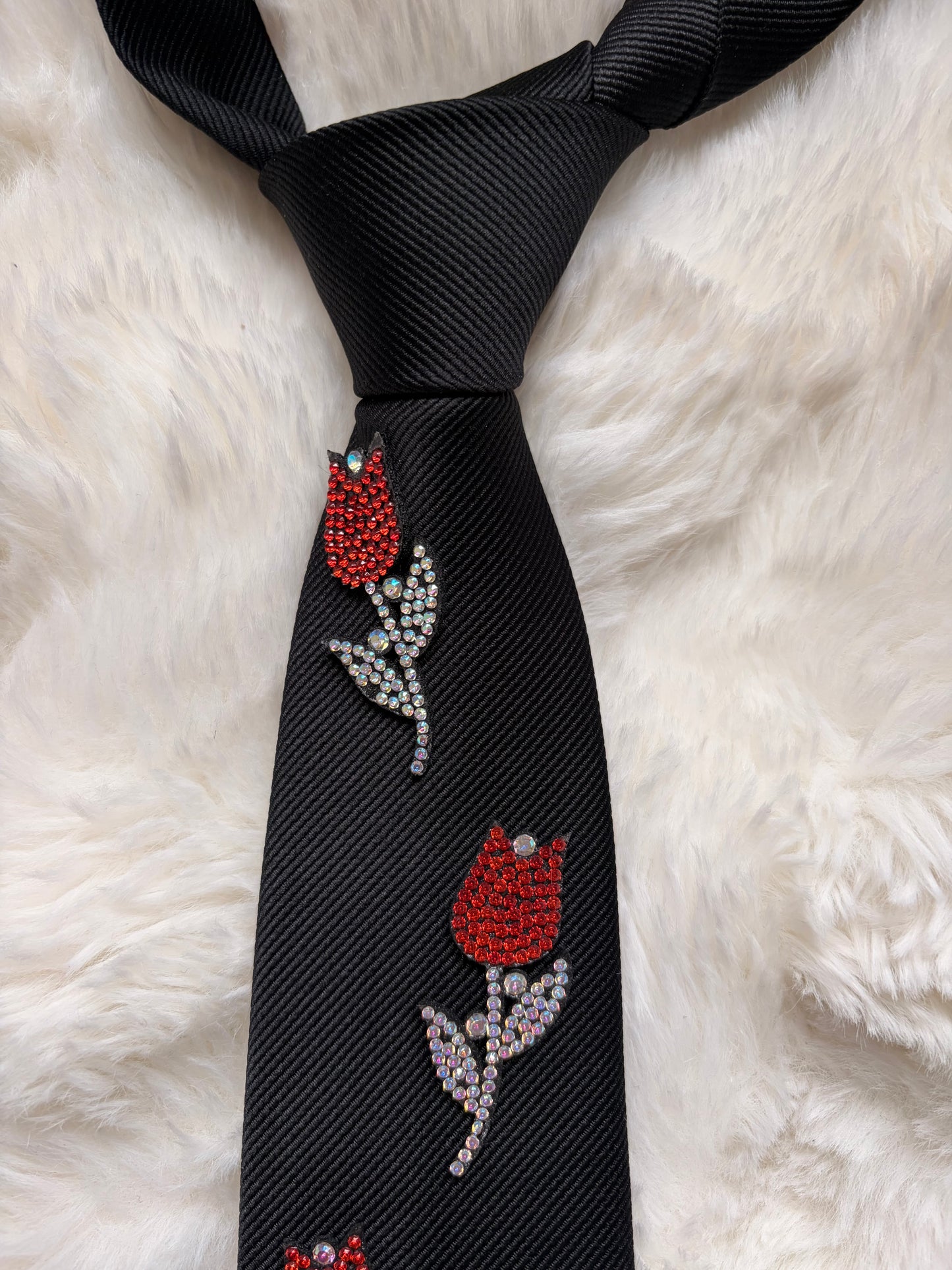 Cravate rose rouge