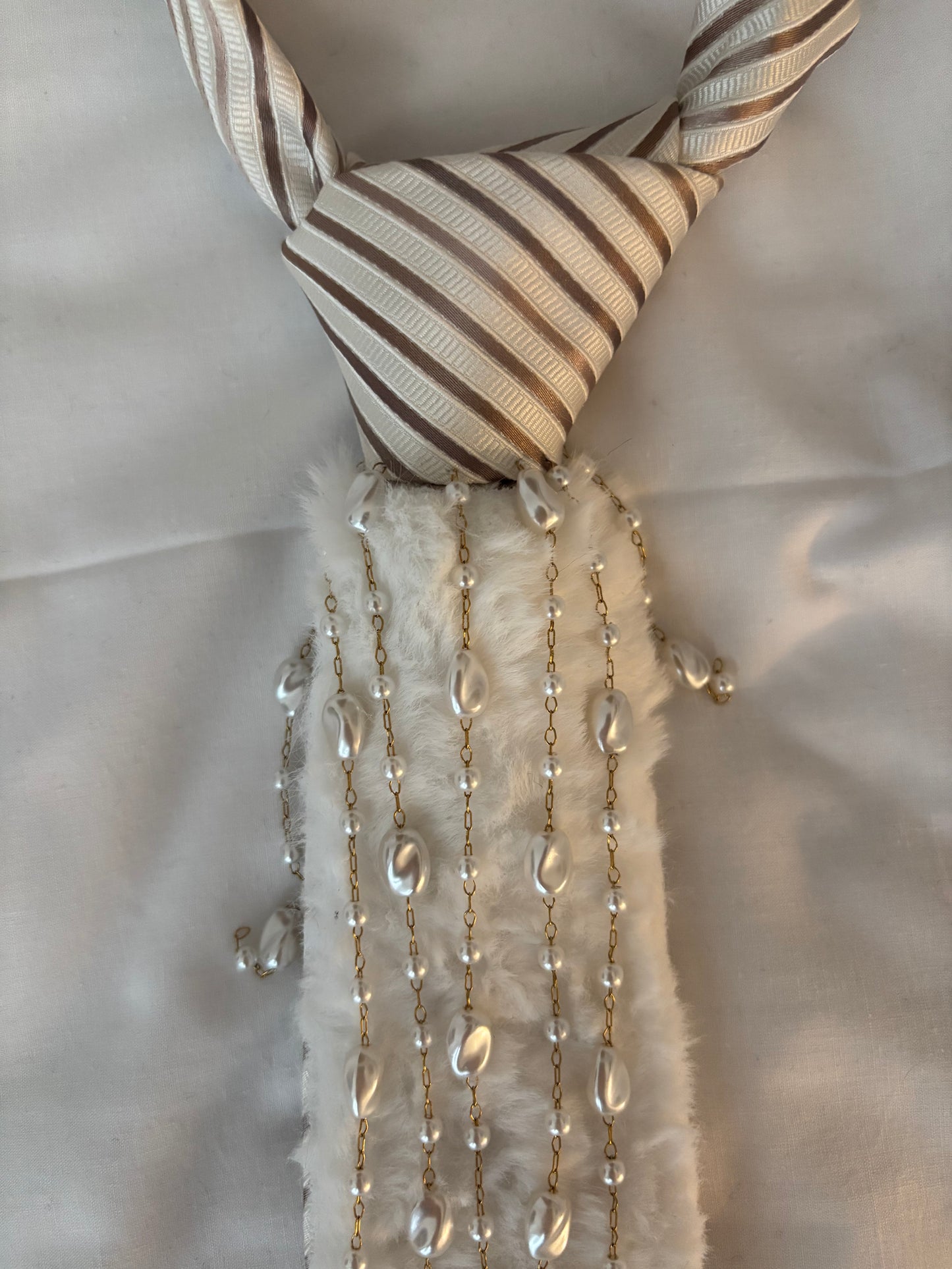 Cravate Fourrure Blanche