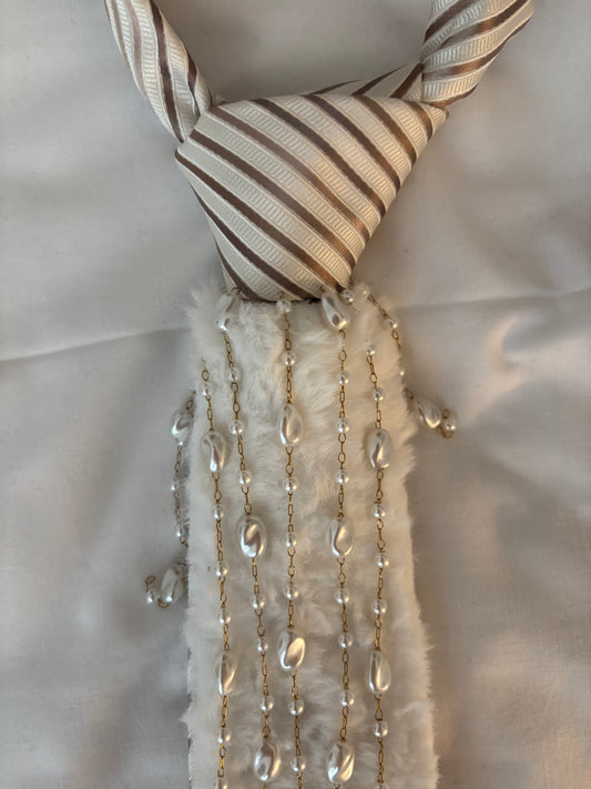 Cravate Fourrure Blanche