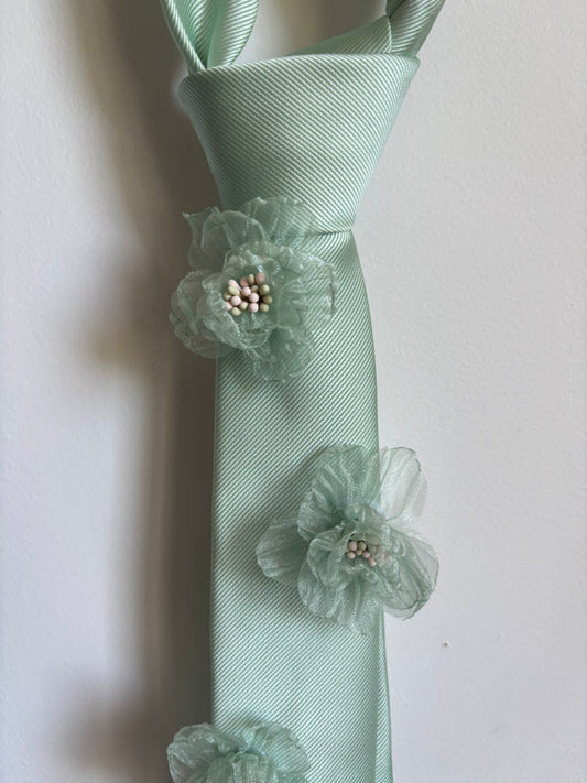 Cravate “Jardin de Menthe”